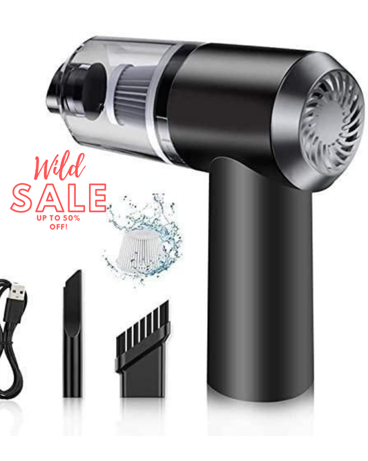 Wireless 2-in-1 Portable Vacuum Cleaner — Powerful Suction for Car, Home & Electronics